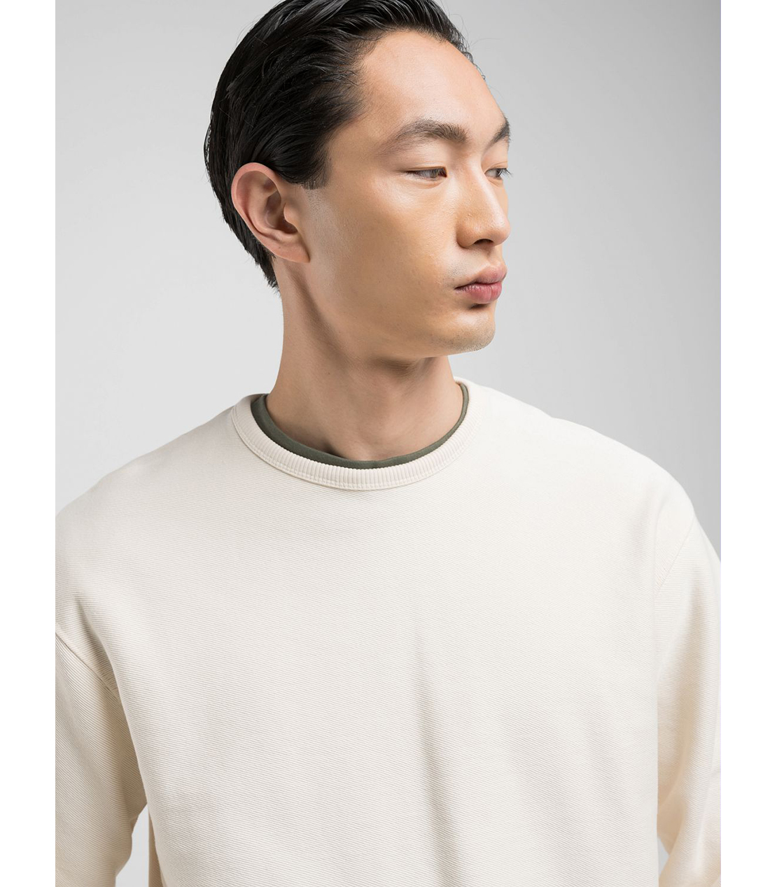 インターロック スウェットシャツ 詳細画像 アイボリー 5